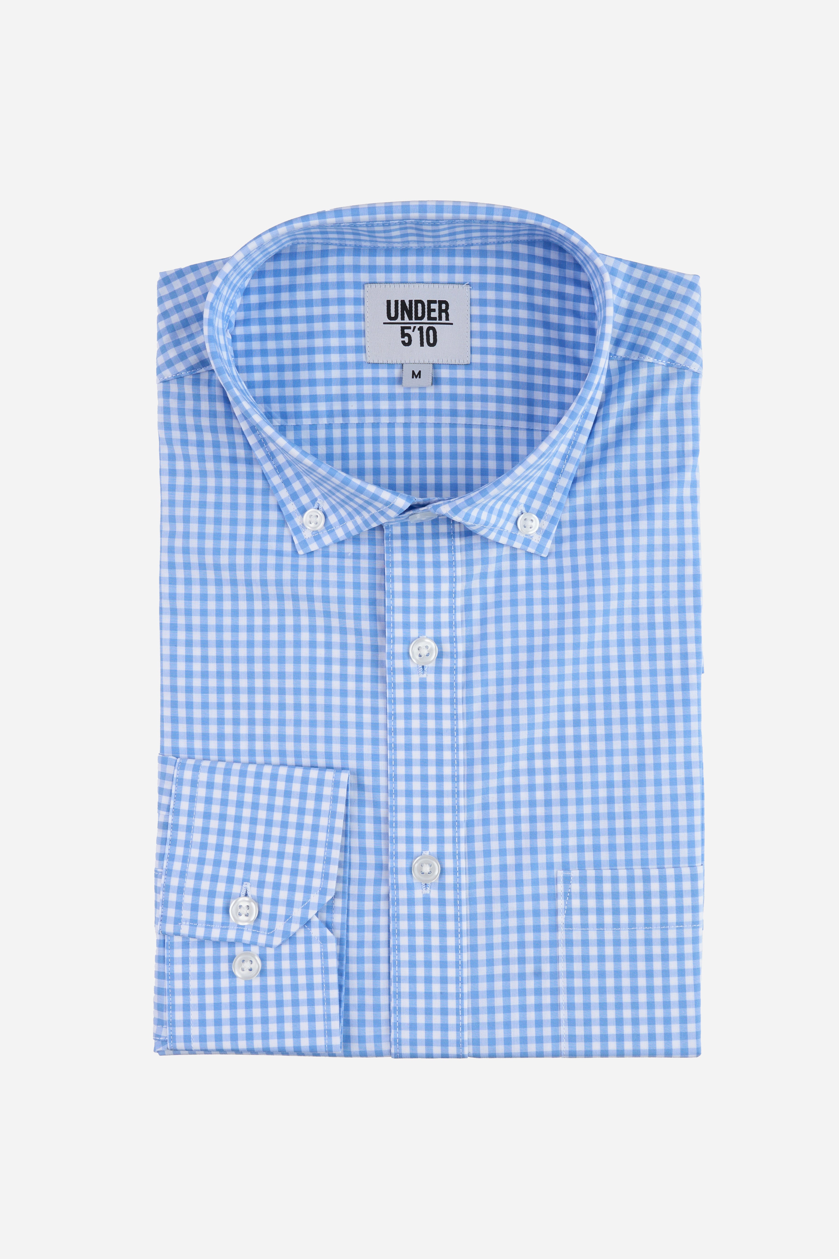 Light blue gingham shirt best sale