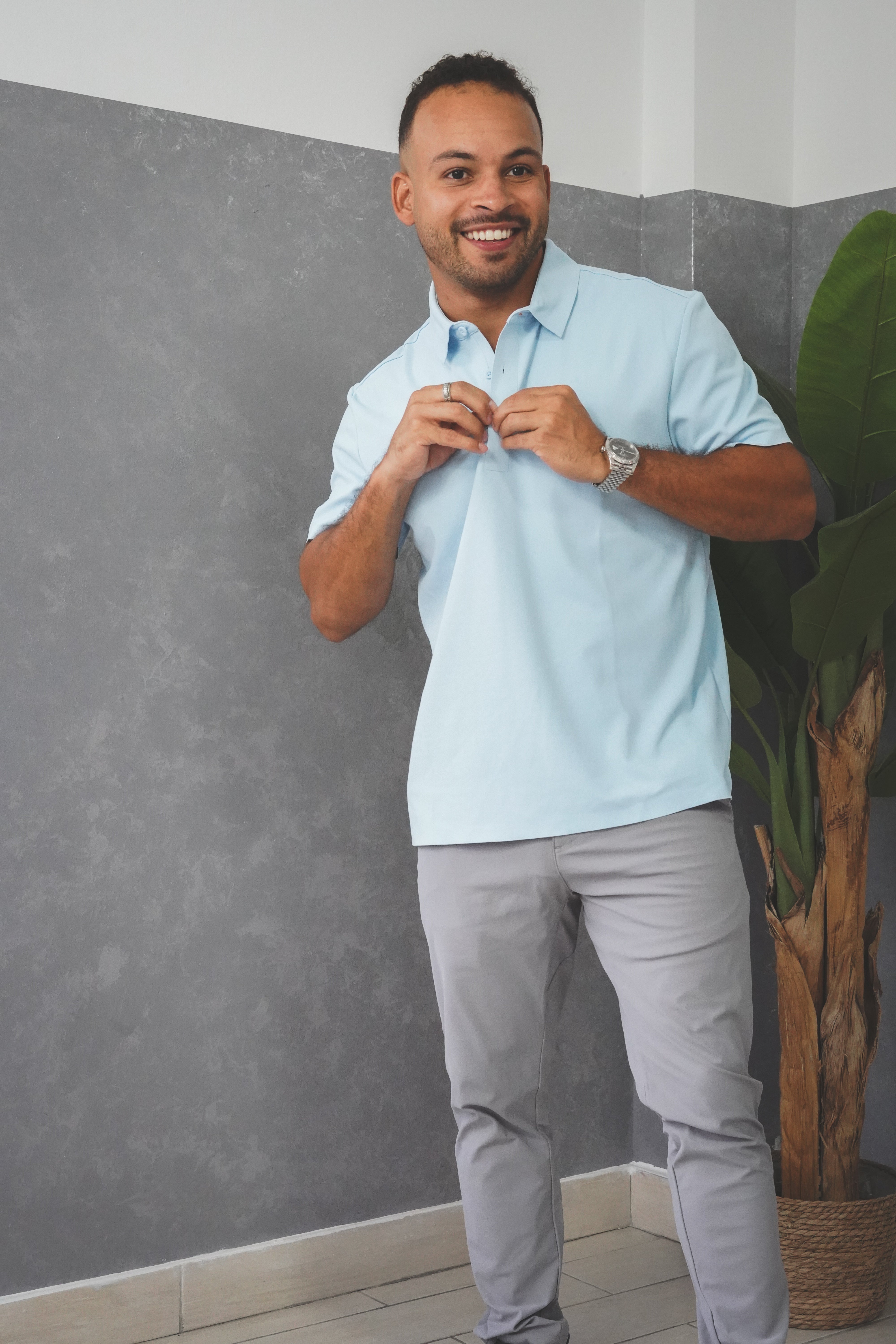 Tech Polo Sky Blue
