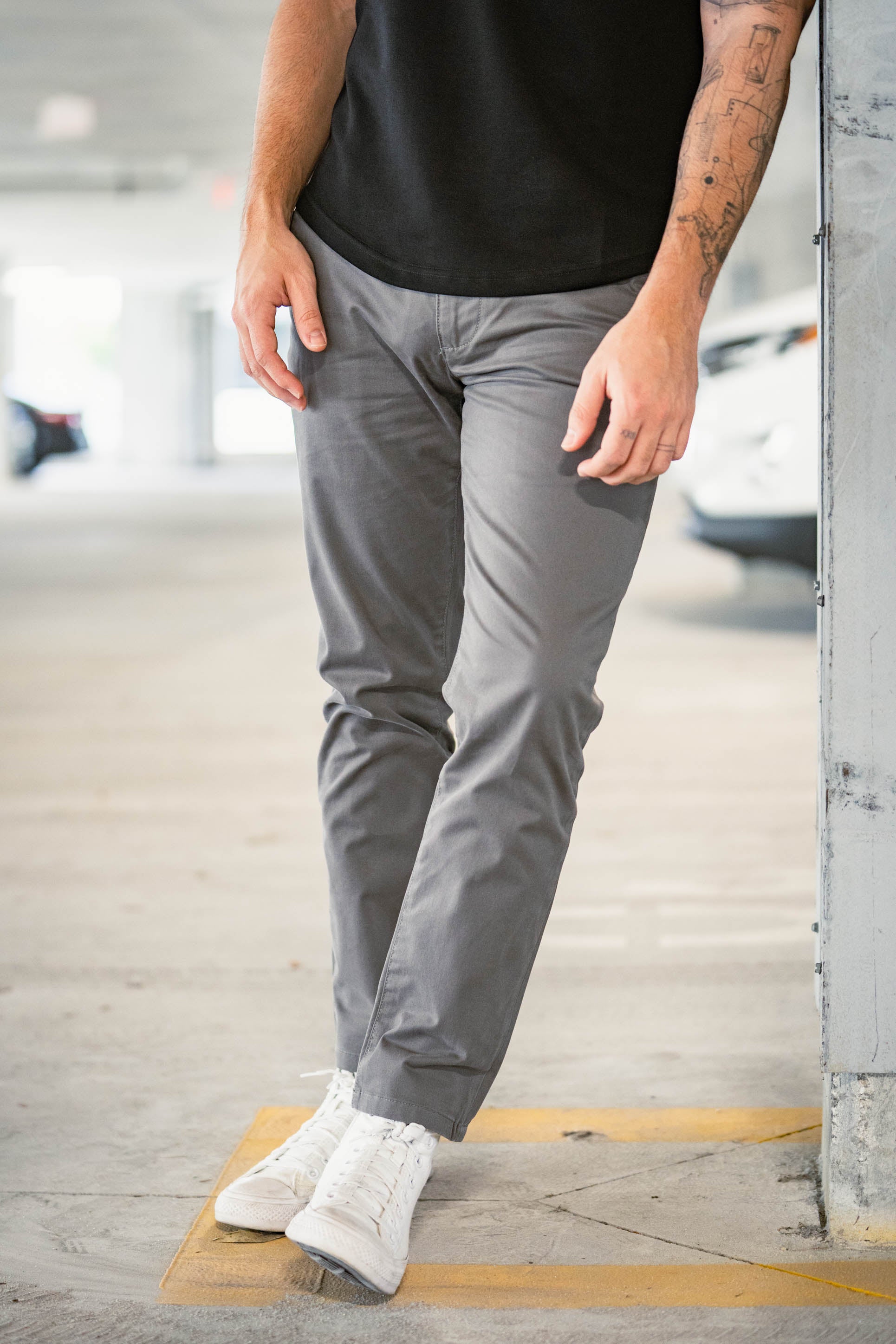 Core Stretch Chino Charcoal