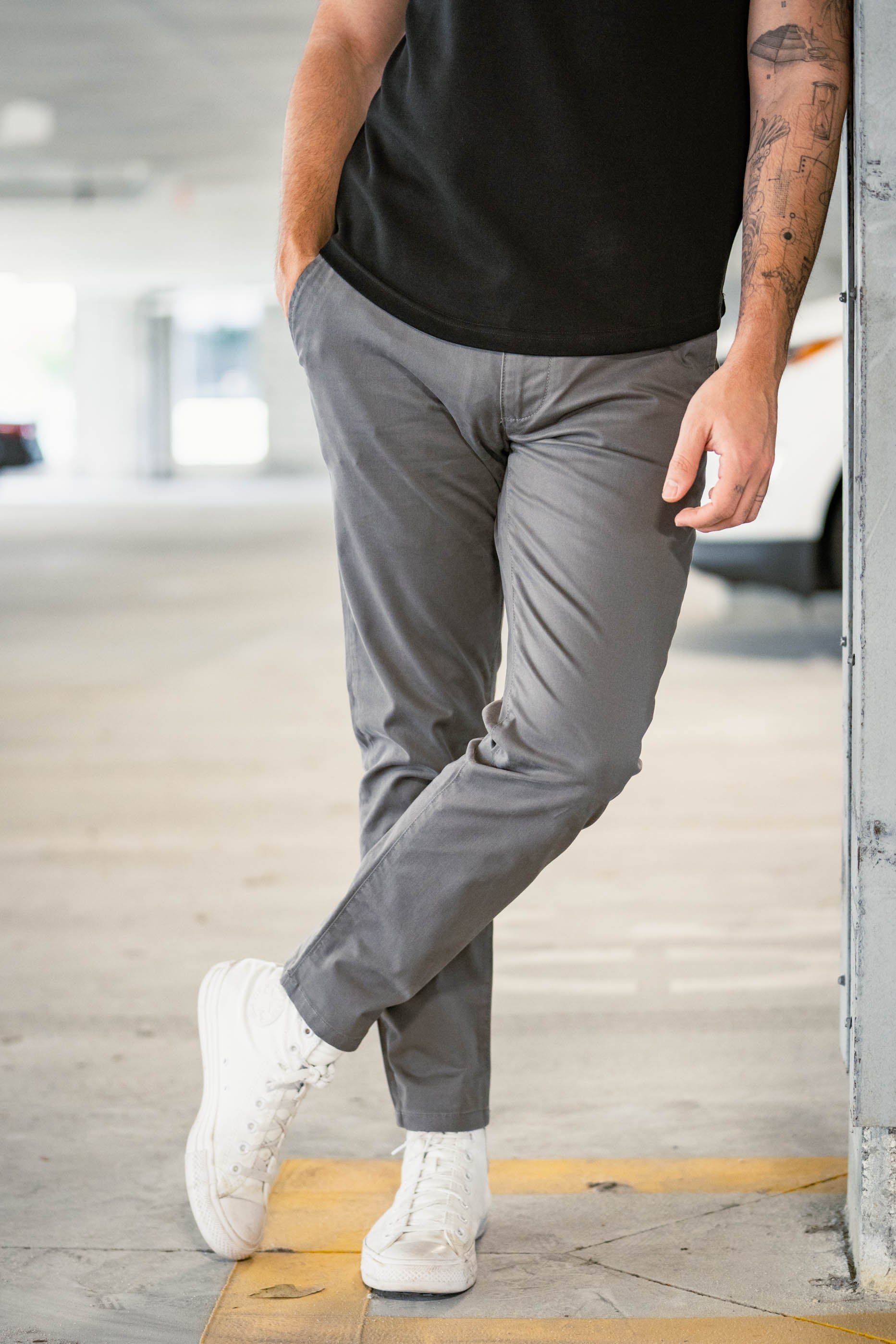 Core Stretch Chino Charcoal Under 510