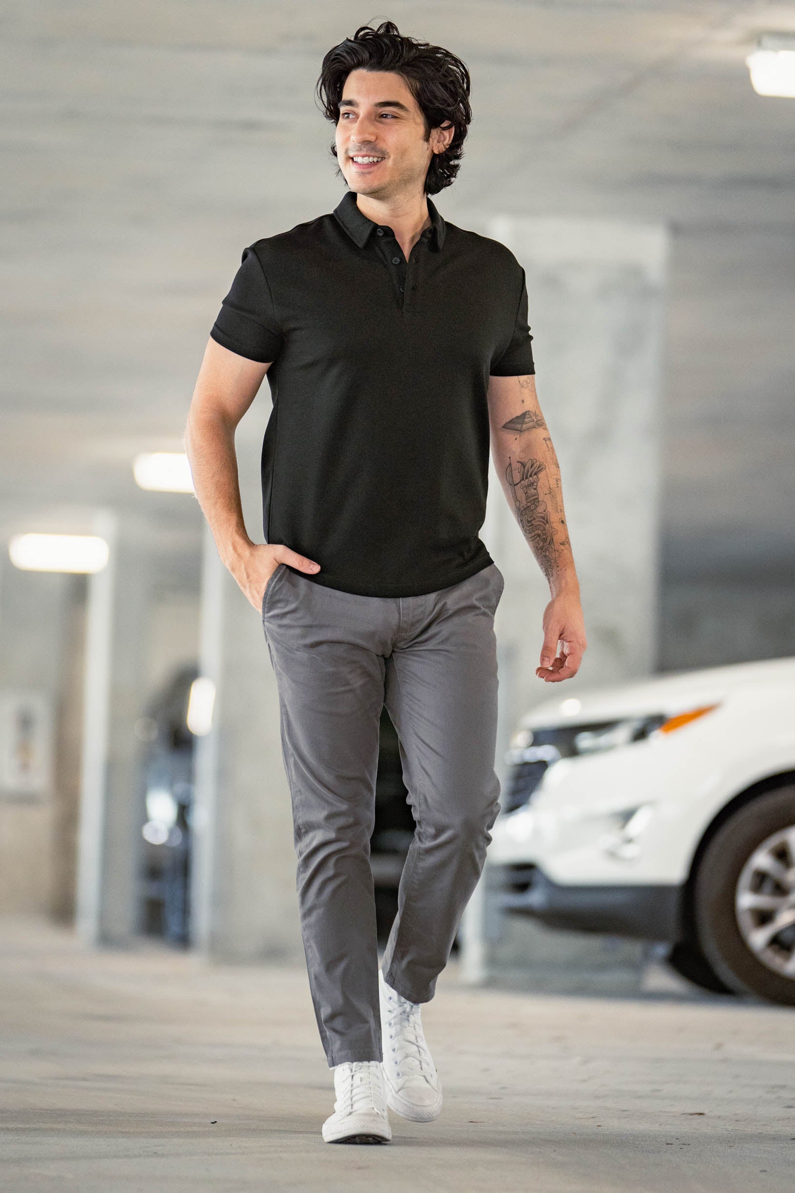 Core Stretch Chino Charcoal