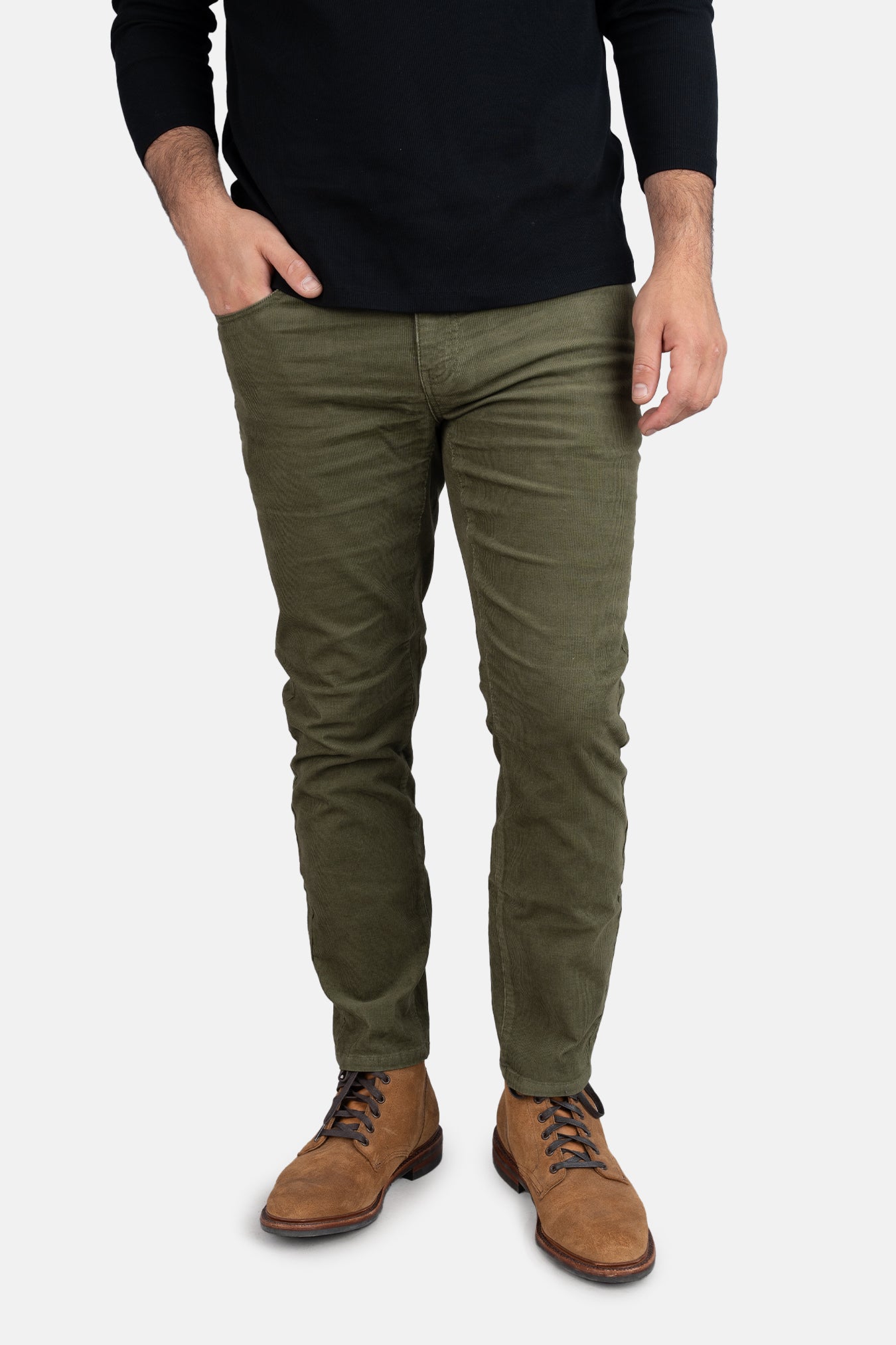 Stretch Cord 5 Pocket Pants Olive