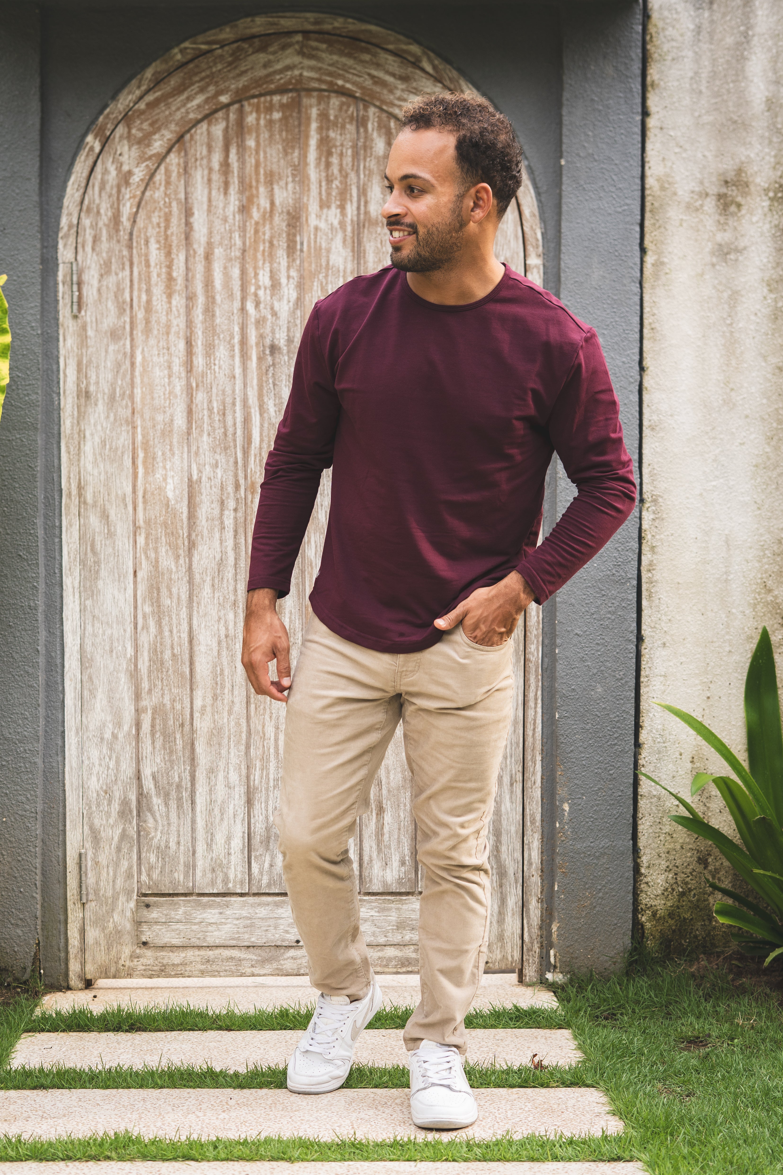 Stretch Cord 5 Pocket Pants Beige