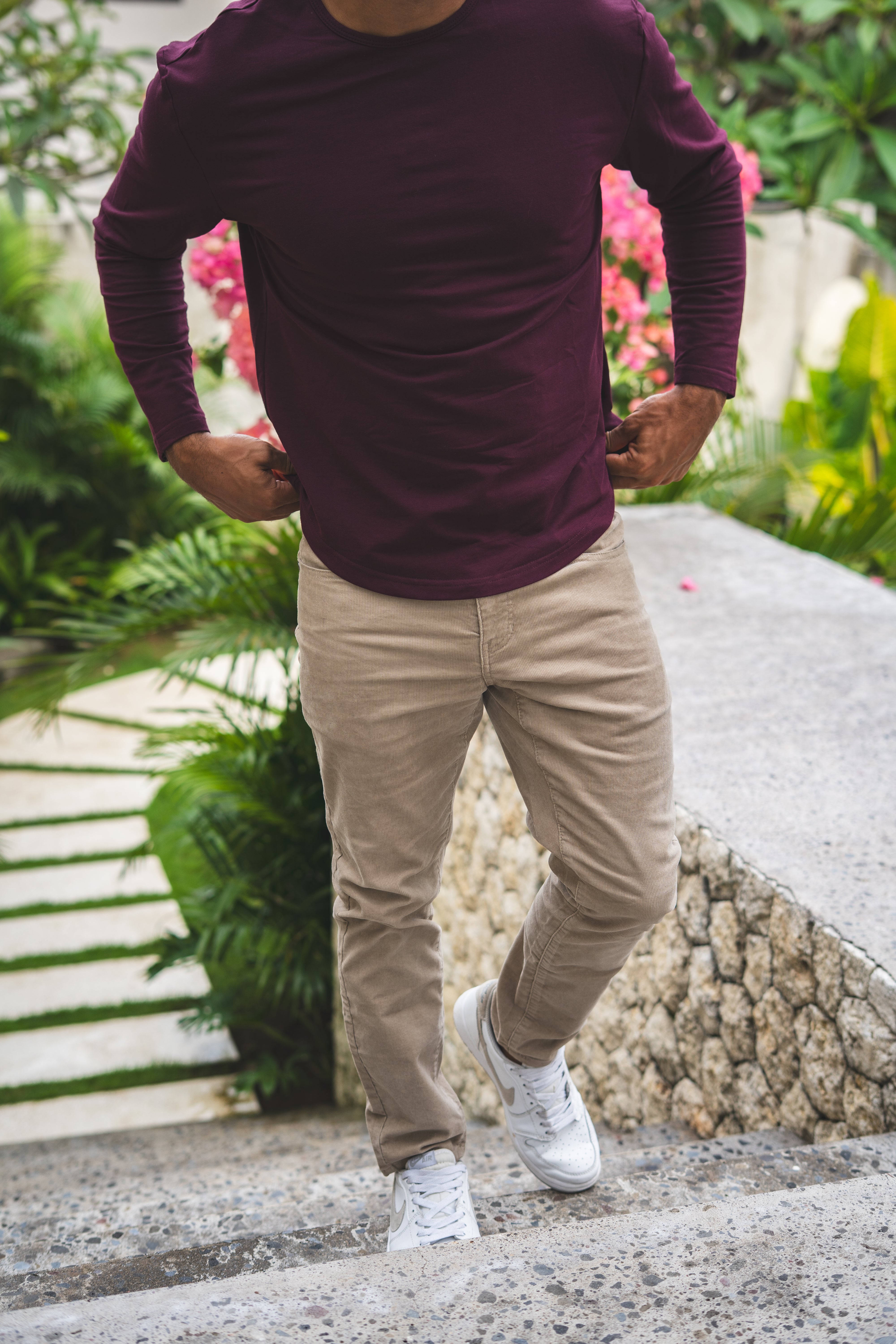 Stretch Cord 5 Pocket Pants Beige