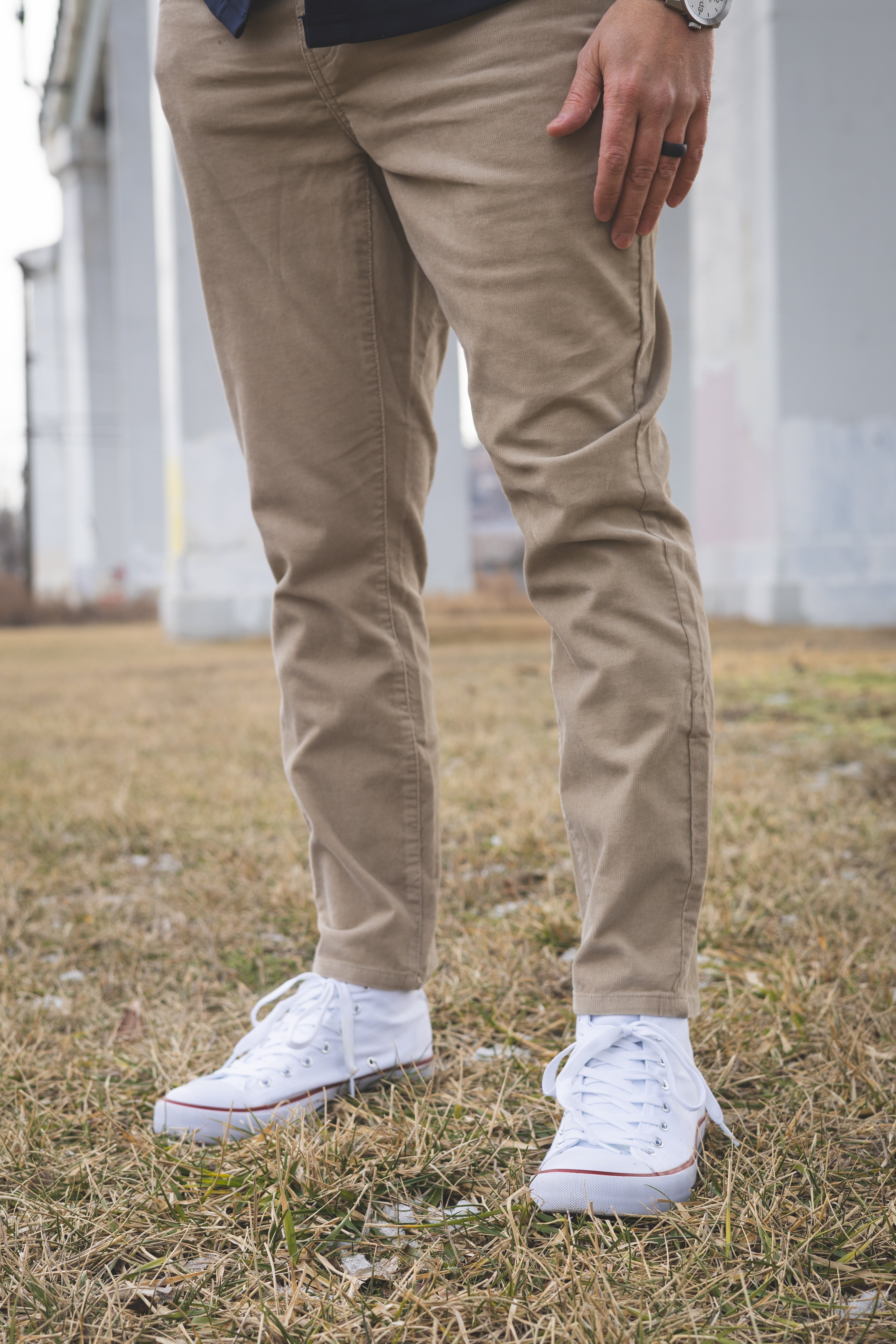 Stretch Cord 5 Pocket Pants Beige