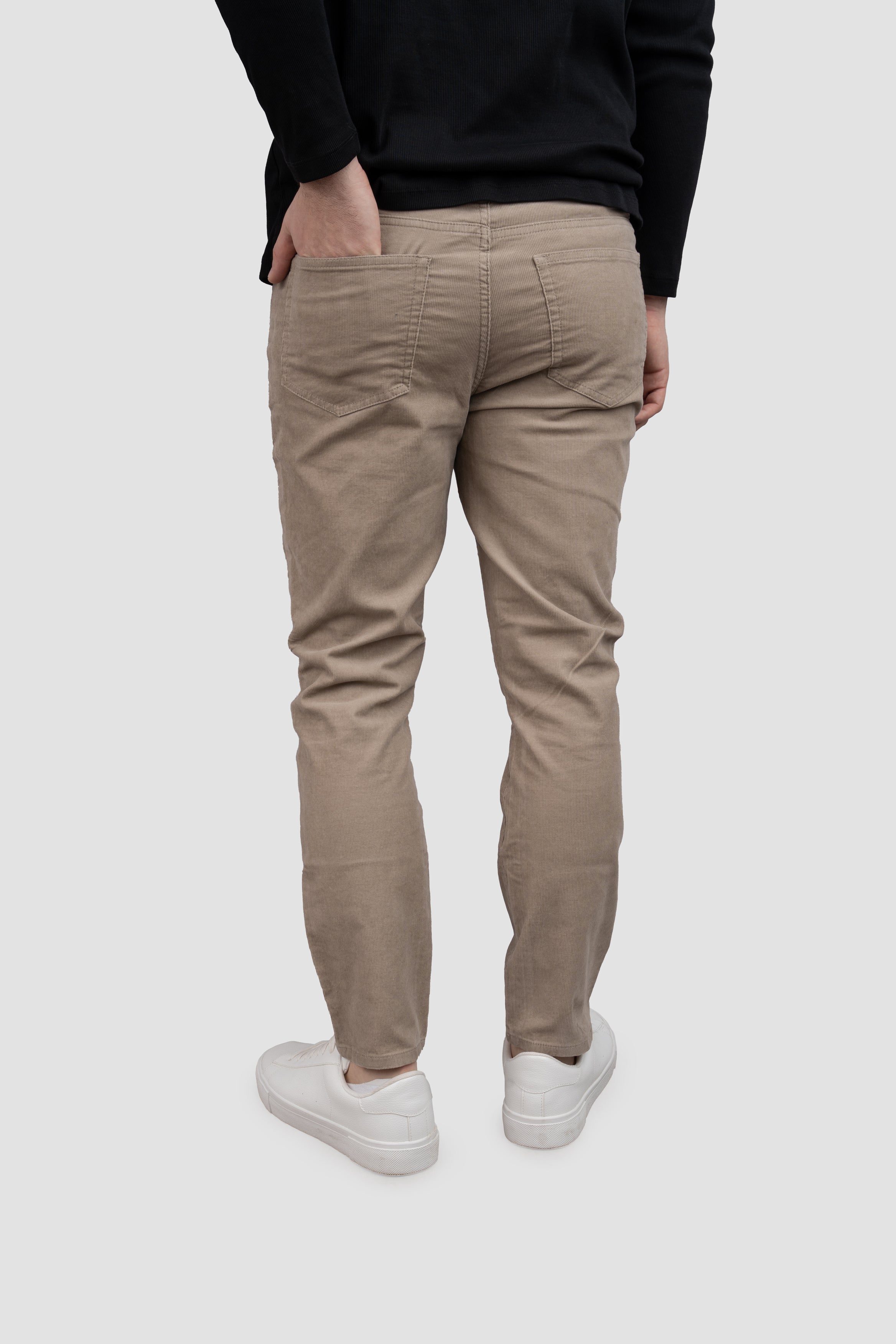 Stretch Cord 5 Pocket Pants Beige