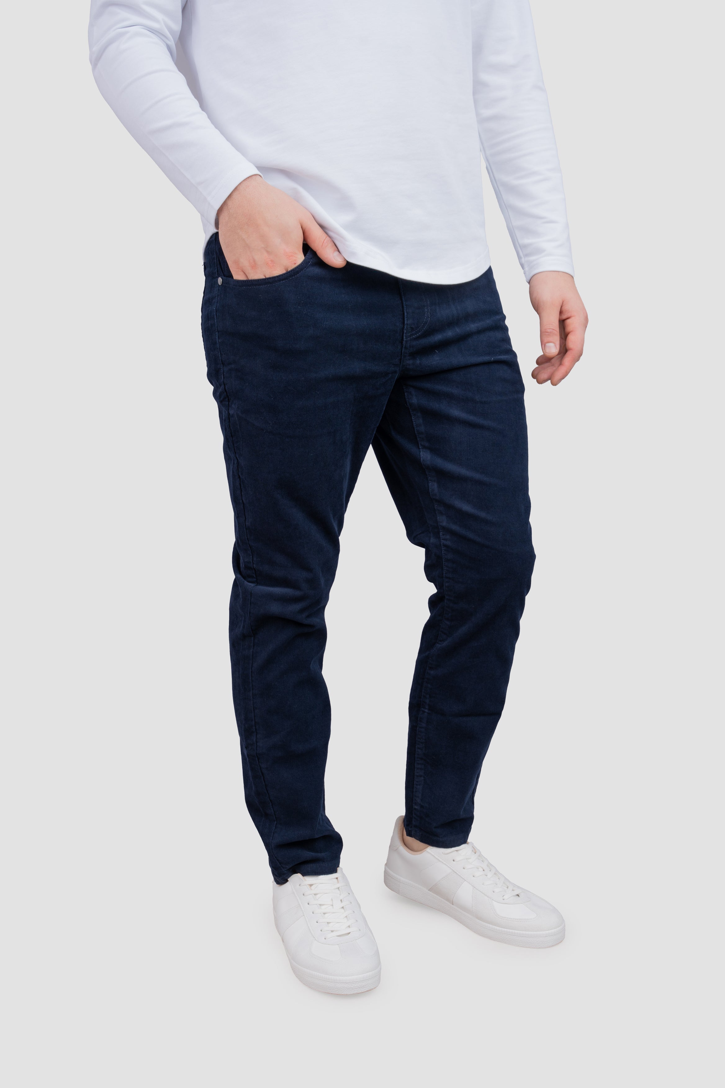 Stretch Cord 5 Pocket Pants Navy