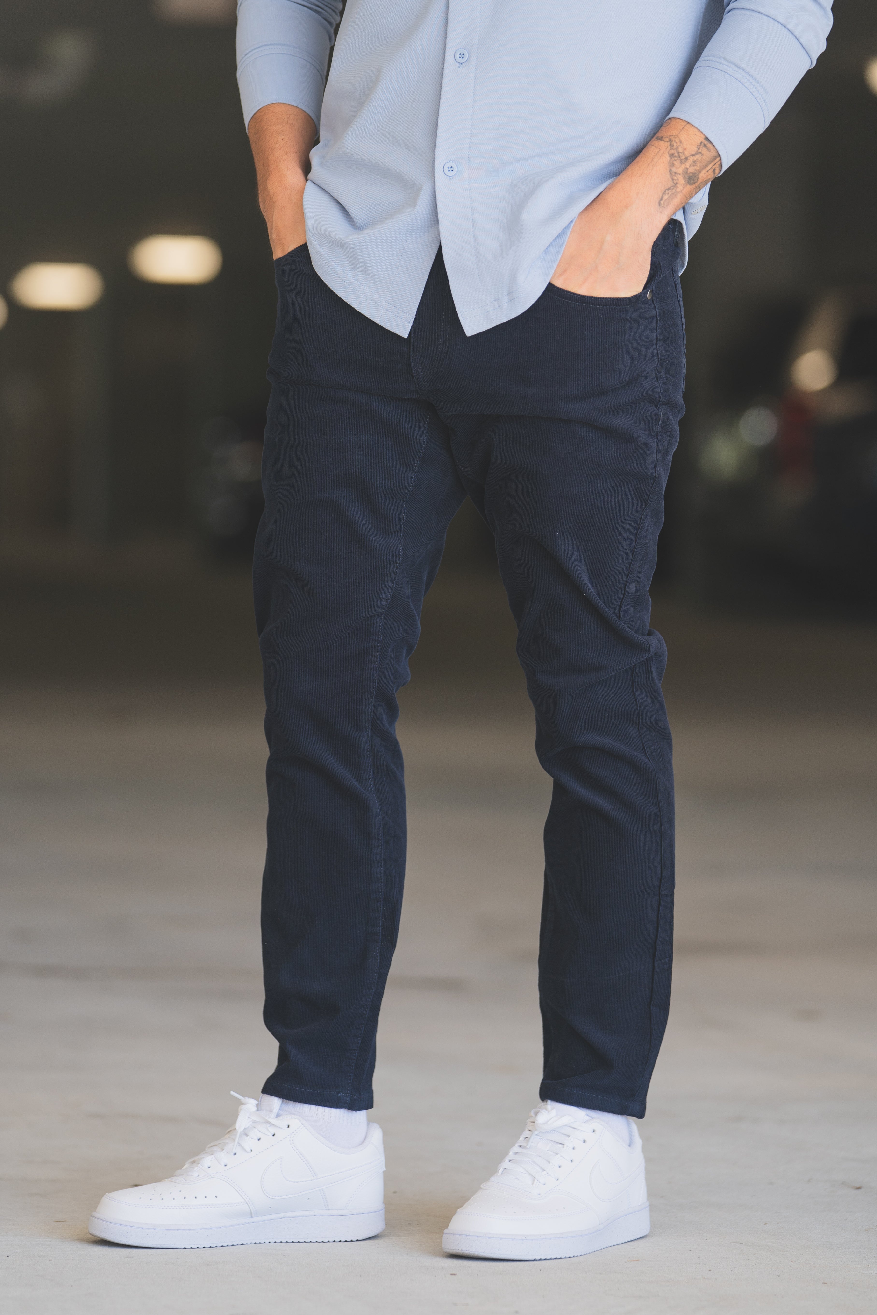 Stretch Cord 5 Pocket Pants Navy